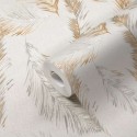 Papeldecor|White and ochre floral wallpaper|Clearance