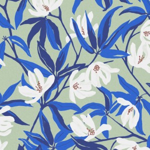 Eijffinger|Moderne Boho-Tapete grün mit Blumen|Blumen