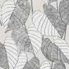Papeldecor|Papier peint floral moderne feuilles gris-blanc-beige|Papier Peint