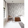 Papeldecor|Papier peint floral moderne feuilles gris-blanc-beige|Papier Peint