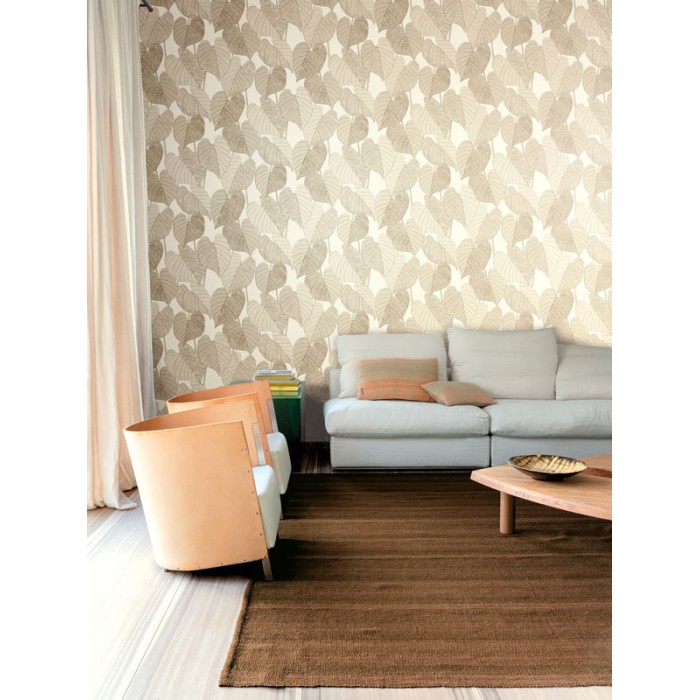 Papeldecor|Papier peint feuilles d’automne beige|Papier Peint