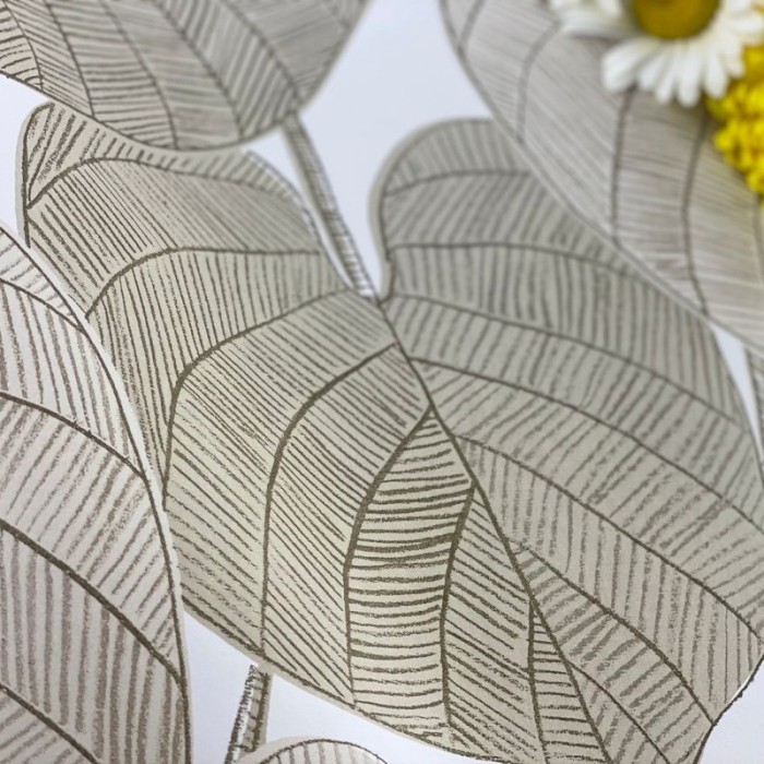Papeldecor|Papier peint feuilles d’automne beige|Papier Peint