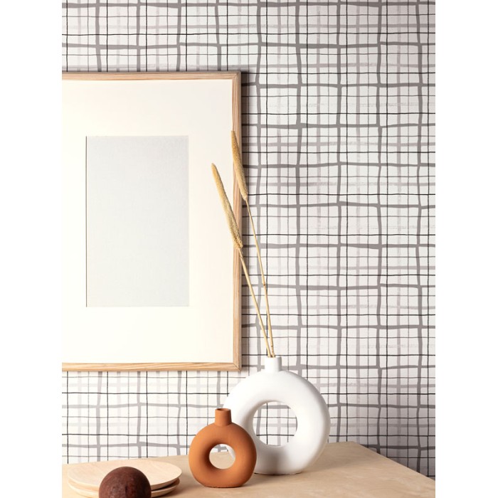 Papeldecor|Papier peint à grille verte et bleue|Papier Peint