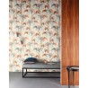 Papeldecor|Large banana leaf wallpaper in gray terracotta with beige background|Wallpaper