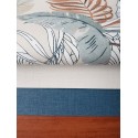 Papeldecor|Large banana leaf wallpaper in gray terracotta with beige background|Wallpaper