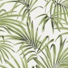 Papeldecor|Wallpaper palm leaves green and white with silver highlights|Wallpaper