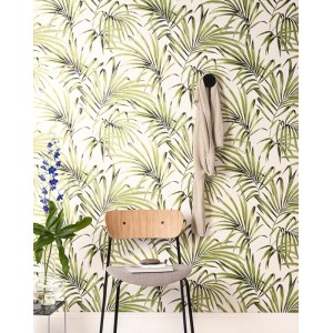 Grandeco|Tropical green gold with reliefs wallpaper|Tropical 2