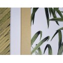Papeldecor|Wallpaper palm leaves green and white with silver highlights|Wallpaper