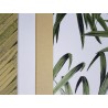 Papeldecor|Papier peint feuilles de palmier vertes et blanches avec reflets argentés|Papier Peint