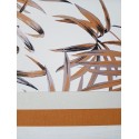Papeldecor|Papier peint superbe imprimé feuilles de palmier brun et lilas brillant|Papier Peint
