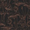 Papeldecor|Papier peint aux fleurs typiques de Provence en marron et noir|Papier Peint