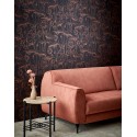 Papeldecor|Papier peint aux fleurs typiques de Provence en marron et noir|Papier Peint