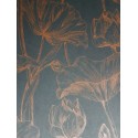 Papeldecor|Typical Provence brown and black floral wallpaper|Wallpaper
