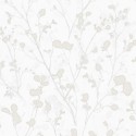 Papeldecor|Papier peint floral aquarelle blanc crème avec brillance|Papier Peint