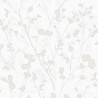Papeldecor|Papier peint floral aquarelle blanc crème avec brillance|Papier Peint