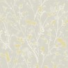 Papeldecor|Papier peint fleurs aquarelle jaunes avec fond beige|Papier Peint