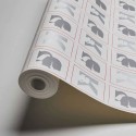 As Creation|Wallpaper logos Karl Lagerfeld white, gray, and red|Figurative