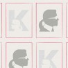 As Creation|Wallpaper logos Karl Lagerfeld white, gray, and red|Figurative