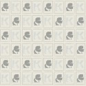 As Creation|Wallpaper Karl Lagerfeld logo in white and gray|Figurative