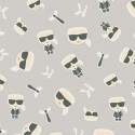 As Creation|Papel Pintado Karl Lagerfeld logo gris piedra|Papel Pintado