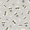 As Creation|Papel Pintado Karl Lagerfeld logo gris piedra|Papel Pintado