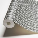 As Creation|Black quilted leather Wallpaper by Karl Lagerfeld|Skin Imitation