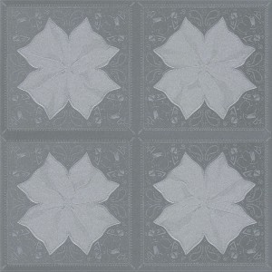 Caselio|Papel pintado estilo arabesco floral blanco y dorado|Damasco