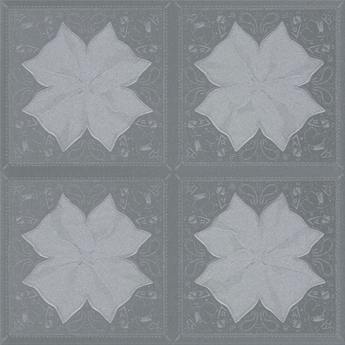 As Creation|Papel Pintado lazos Karl Lagerfeld gris metalizado|Damasco