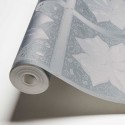 As Creation|Tapete Schleifen Karl Lagerfeld metallisches Grau|Damast
