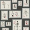 As Creation|Wallpaper fashion sketches Karl Lagerfeld|Figurative