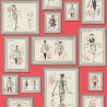 As Creation|Tapete gerahmte Skizzen von Karl Lagerfeld|Figurative