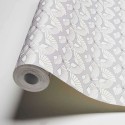 As Creation|Wallpaper gray and white fans with silver outlines|Art Deco