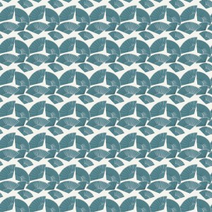 Caselio|Modern Art Deco wallpaper in petrol blue and gold|Art Deco 2