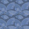 As Creation|Wallpaper Karl Lagerfeld fans in blue and silver|Art Deco