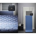 As Creation|Papier Peint éventails Karl Lagerfeld bleu et argenté|Art Déco