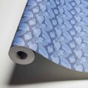 As Creation|Wallpaper Karl Lagerfeld fans in blue and silver|Art Deco