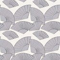 As Creation|Papier Peint éventails gris et blanc Karl Lagerfeld|Papier Peint