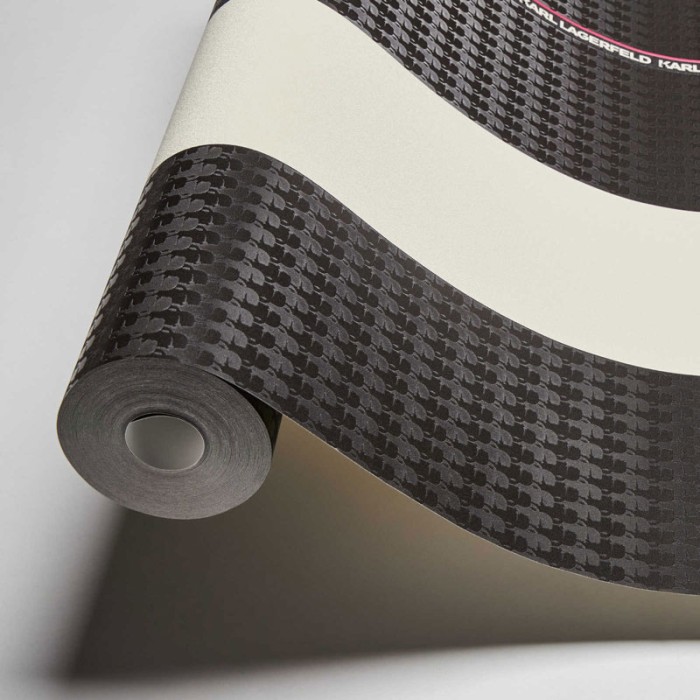 As Creation|Wallpaper black and white stripes, Karl Lagerfeld|Stripes