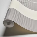 As Creation|Papier Peint rayures grises et blanc crème de Karl Lagerfeld|Rayures