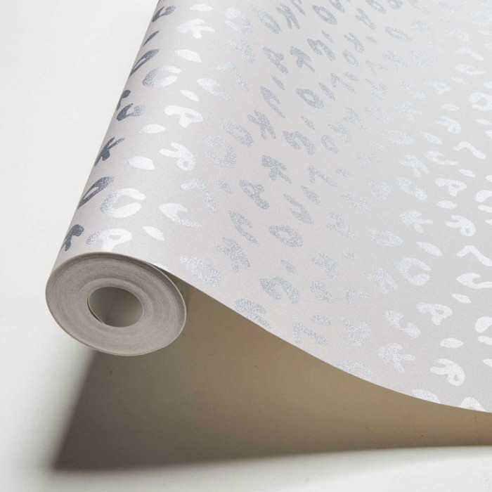 As Creation|Papier Peint lettres argentées métalliques de Karl Lagerfeld|Papier Peint