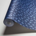 As Creation|Tapete Buchstaben in metallischem Blau Design von Karl Lagerfeld|Tapeten