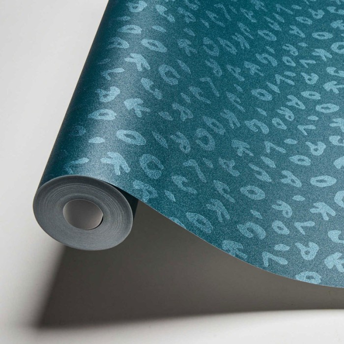 As Creation|Wallpaper green with Karl Lagerfeld letters|Wallpaper