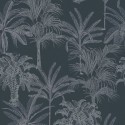 As Creation|Wallpaper colonial style with black and gray palm trees|Wallpaper