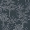 As Creation|Papel Pintado estilo colonial con palmeras negro y gris|Papel Pintado