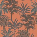 As Creation|Wallpaper colonial style orange embossed tiles|Wallpaper