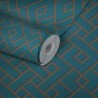 As Creation|Papel Pintado verde metalizado y patrón geométrico|Papel Pintado