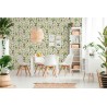 As Creation|Wallpaper tropical floral with green climbing plant|Wallpaper