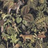 As Creation|Papier Peint plantes et animaux de la jungle vert et noir|Papier Peint