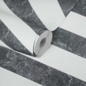 As Creation|Wallpaper marble effect with black and white stripes|Marble Imitation