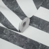 As Creation|Wallpaper marble effect with black and white stripes|Marble Imitation